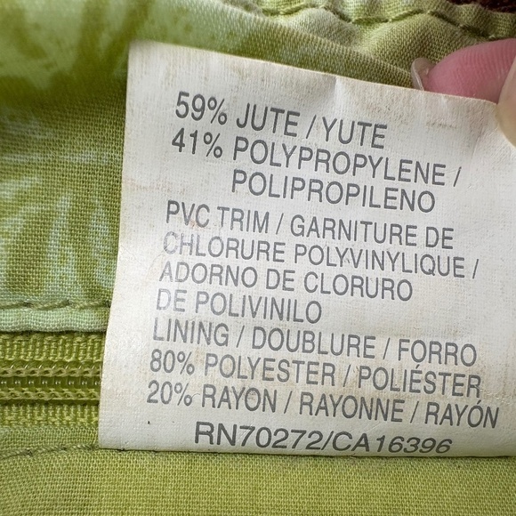 Liz Claiborne Brown Woven Material Shoulder Bag with Faux Leather Trim - Picture 13 of 14